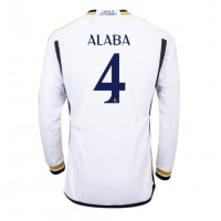 Camisa de Futebol Real Madrid David Alaba #4 Equipamento Principal 2023-24 Manga Comprida